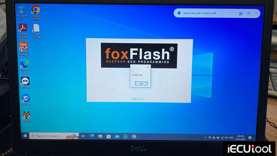 Foxflash Error Invalid Class