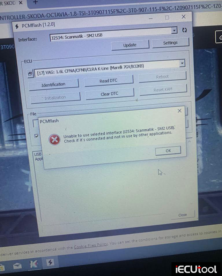 PCMTuner ‘Unable to Use Selected Interface J2534’ 