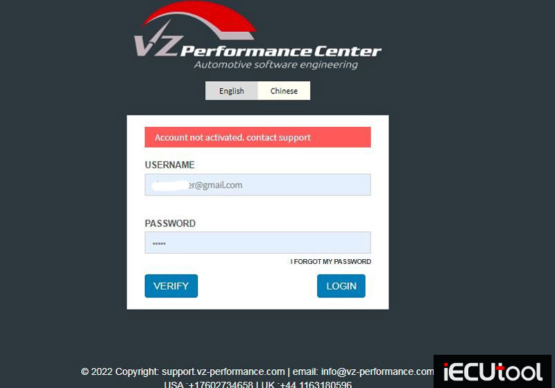 PCMTuner VZ-Performance 'Account Not Activated'