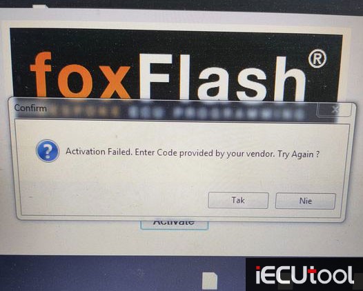 foxflash activation failed